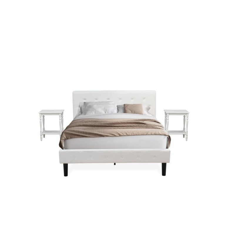 3 Piece Bedroom Set with Queen Bed and 2 Night Stands