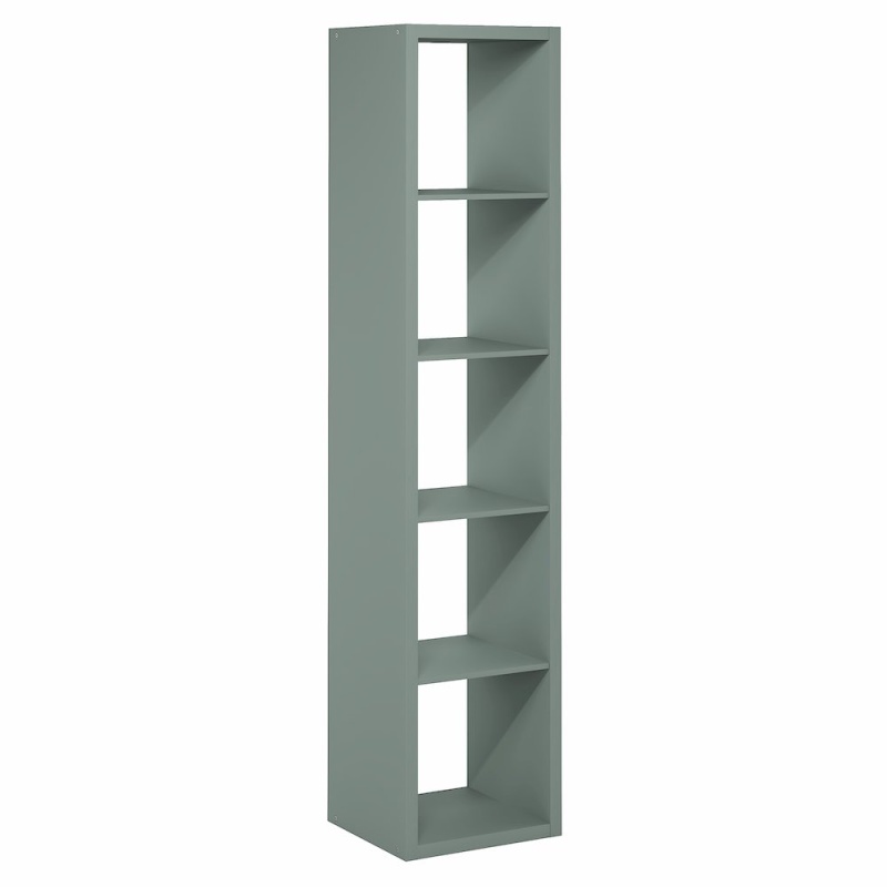 5-Cube Vertical Thick Frame Bookshelf, Sage Green