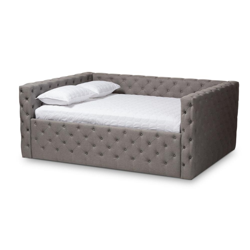 Anabella Modern And Contemporary Grey Fabric Upholstered Full Size Daybed