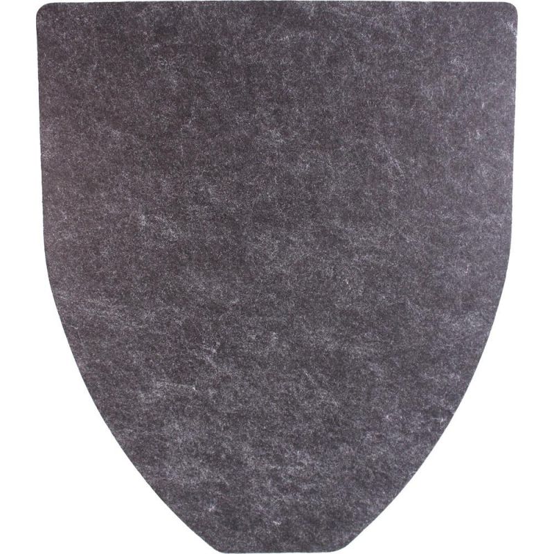 Genuine Joe Disposable Urinal Floor Mat - Urinal - 21" Length X 17.40" Width X 0.30" Thickness - Fiber - Charcoal Black