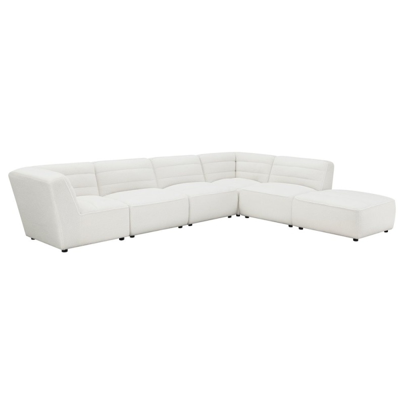 Sunny 6-Piece Upholstered Modular Sectional Sofa Natural