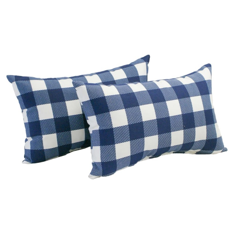 12-Inch by 20-Inch Rectangular Outdoor Throw Pillows (Set of 2)