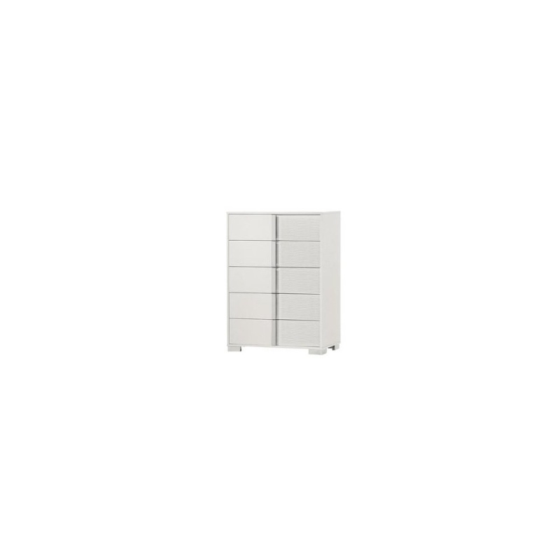 White Chest With 5 Storage Drawer