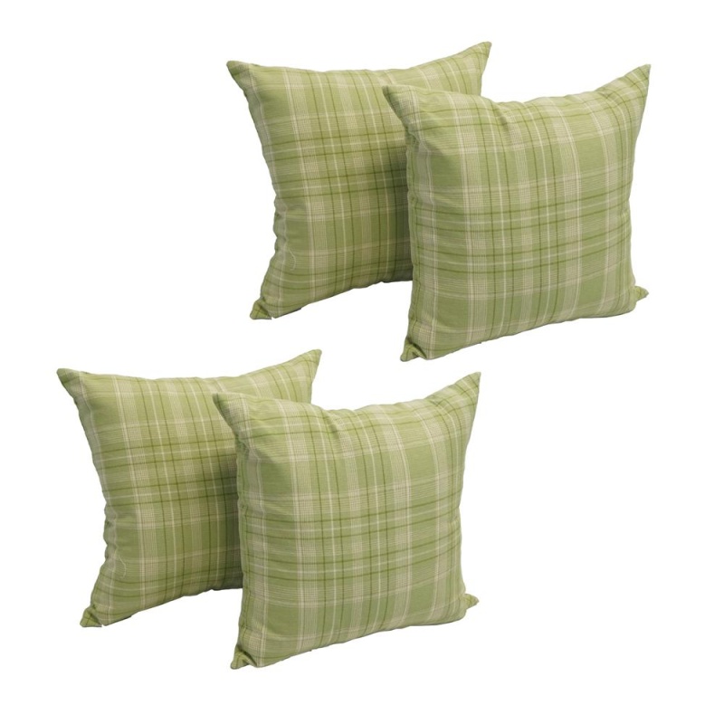 17-Inch Jacquard Throw Pillows With Inserts (Set of 4)