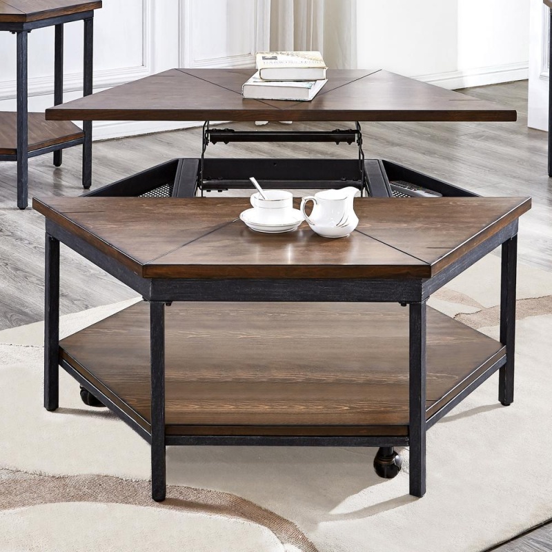 Ultimo Hexagon Lift-Top Cocktail Table