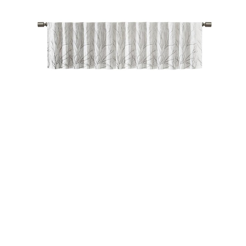 Faux Silk Embroidered Window Valance