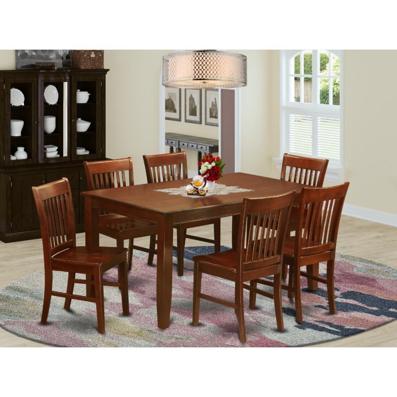 7 Pc Dining Room Set For 6 Dining Table And 6 Dining Chairs 5534