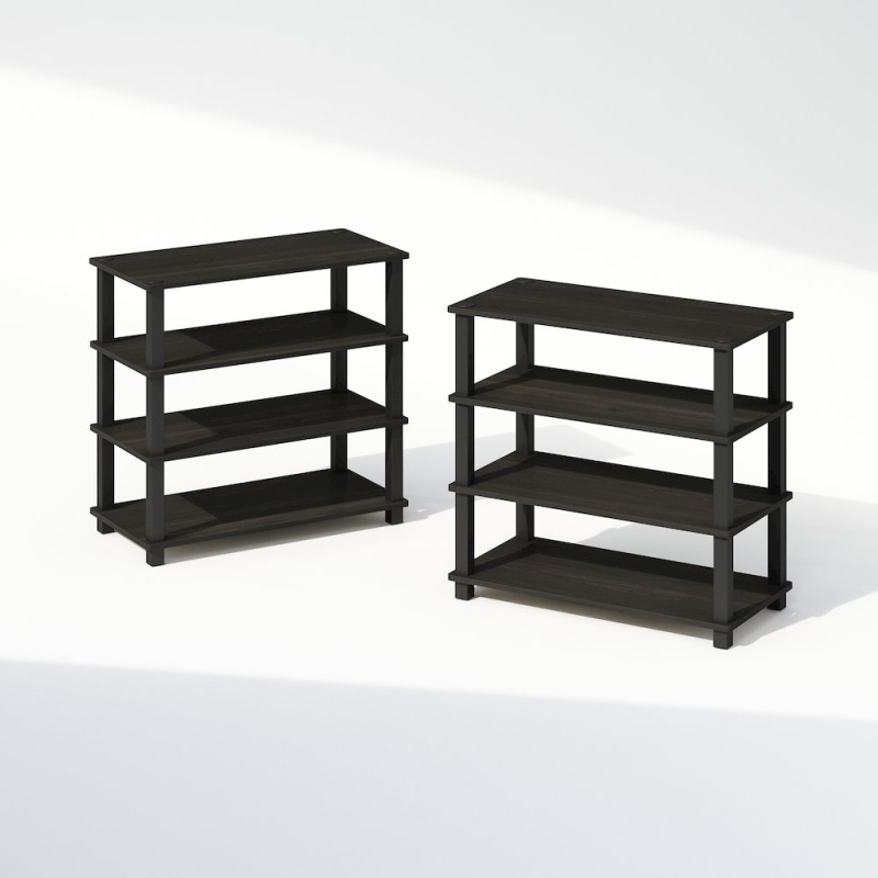 Turn-S-Tube 4-Tier Multipurpose Standing Shelves, Set of 2