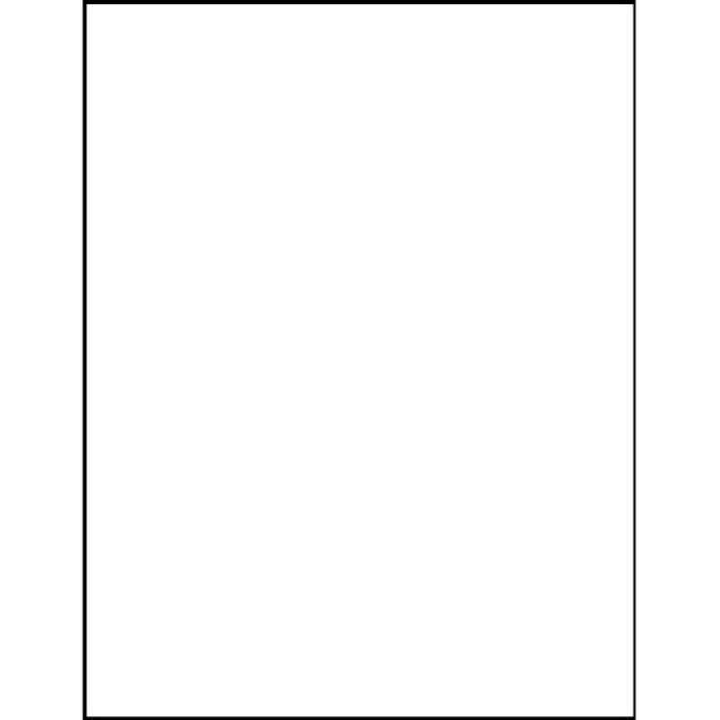 Business Source 8-1/2"X11" Copier Labels - 8 1/2" X 11" Length - Rectangle - White - 1 / Sheet - 100 / Pack - Lignin-Free, Jam-Free