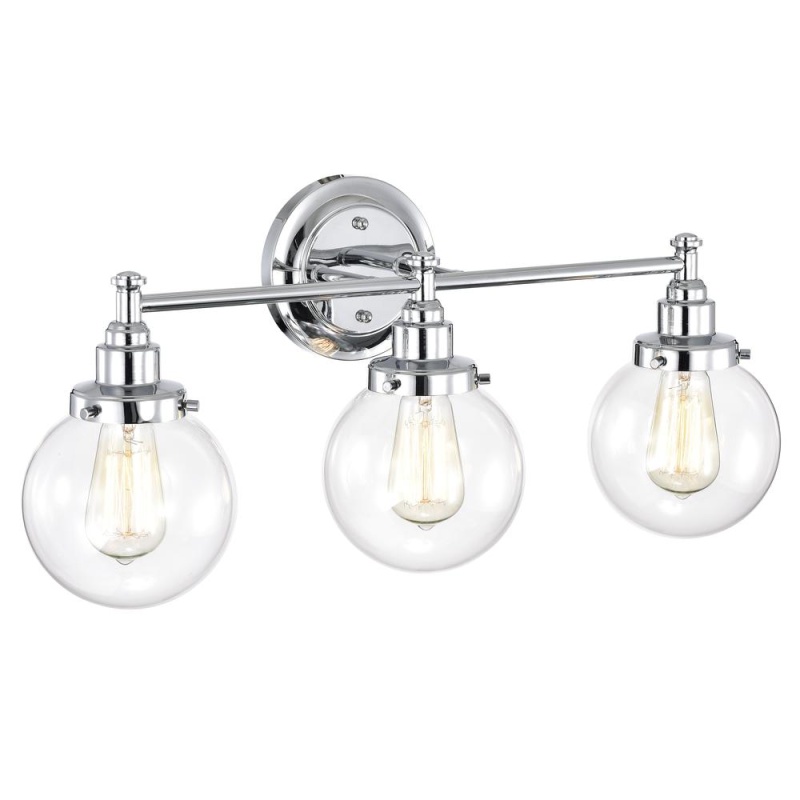 Chloe Lighting Milo Transitional 3 Light Chrome Bath Vanity Fixture 24" Wide