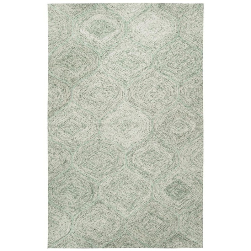 Hand Tufted Loop Pile Wool Rug, 5' x 8'