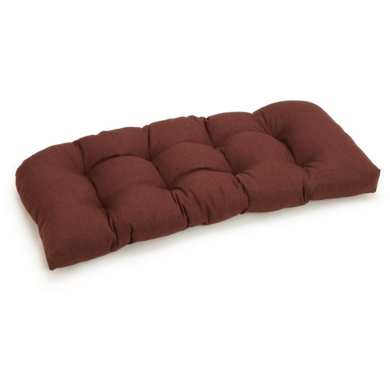 42-Inch By 19-Inch U-Shaped Solid Spun Polyester Tufted Settee/Bench Cushion