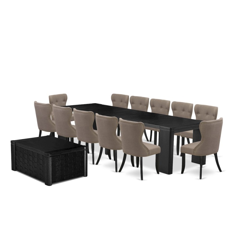 14-Piece Dining Room Table Set with Rectangular Table