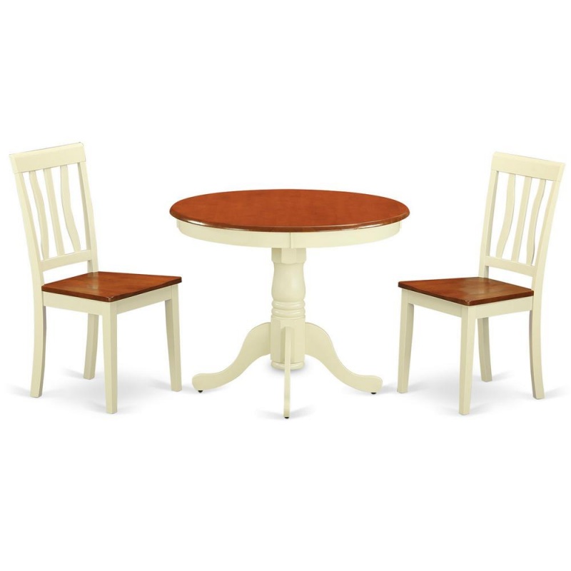 3 Pc Kitchen Nook Dining Set-Kitchen Table And 2 Chairs For Dining Room
