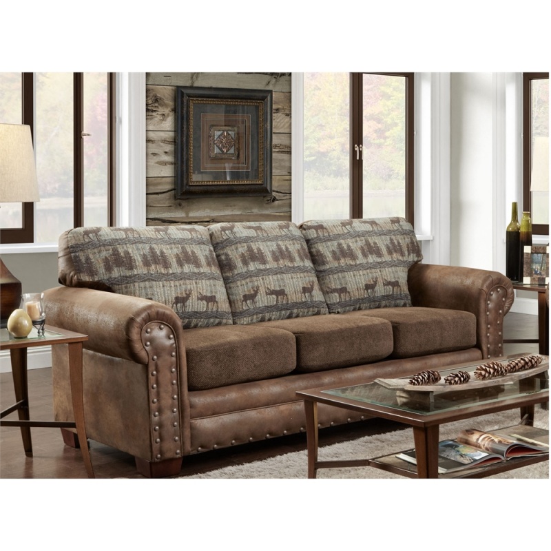 American Furniture Classics Sofa In Deer Teal Lodge