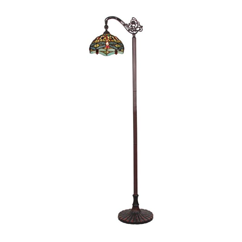 Chloe Lighting Empress Dragonfly Tiffany-Style Dark Bronze 1 Light Reading Floor Lamp 11 " Wide