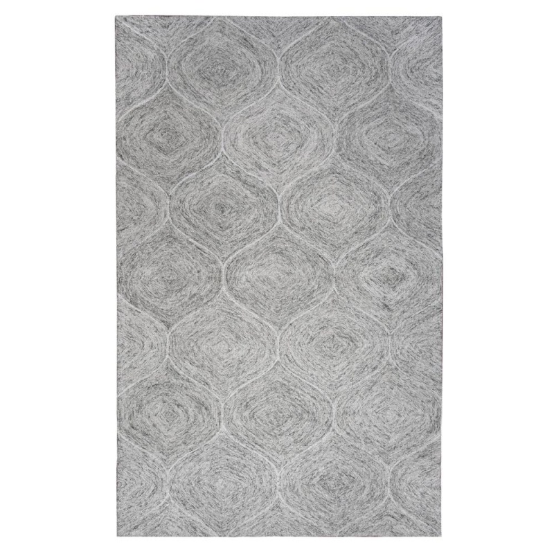 Hand Tufted Loop Pile Wool Rug, 3' x 5'