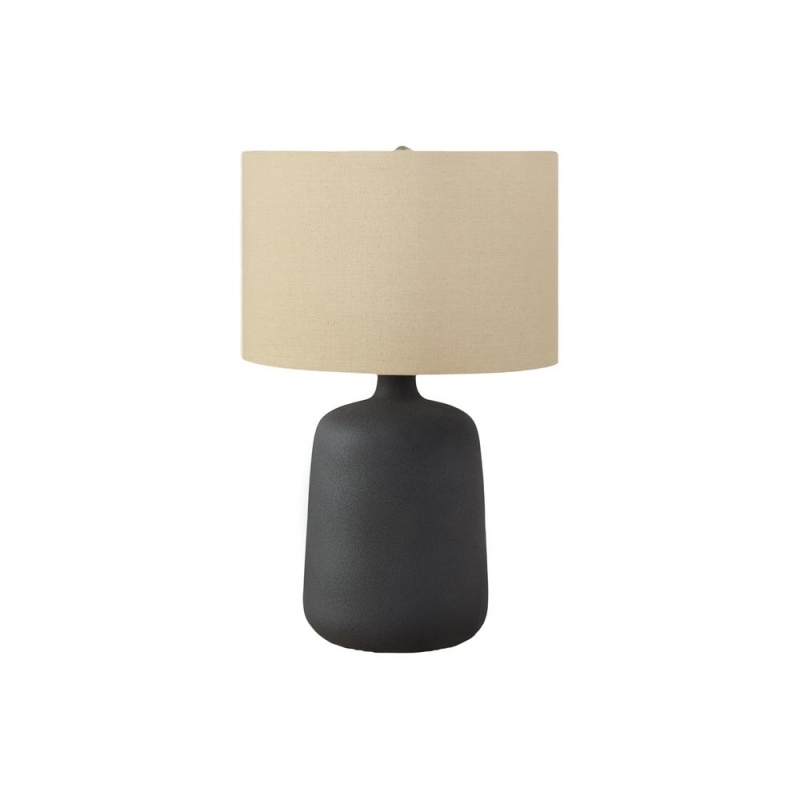 24"H Table Lamp with Beige Shade