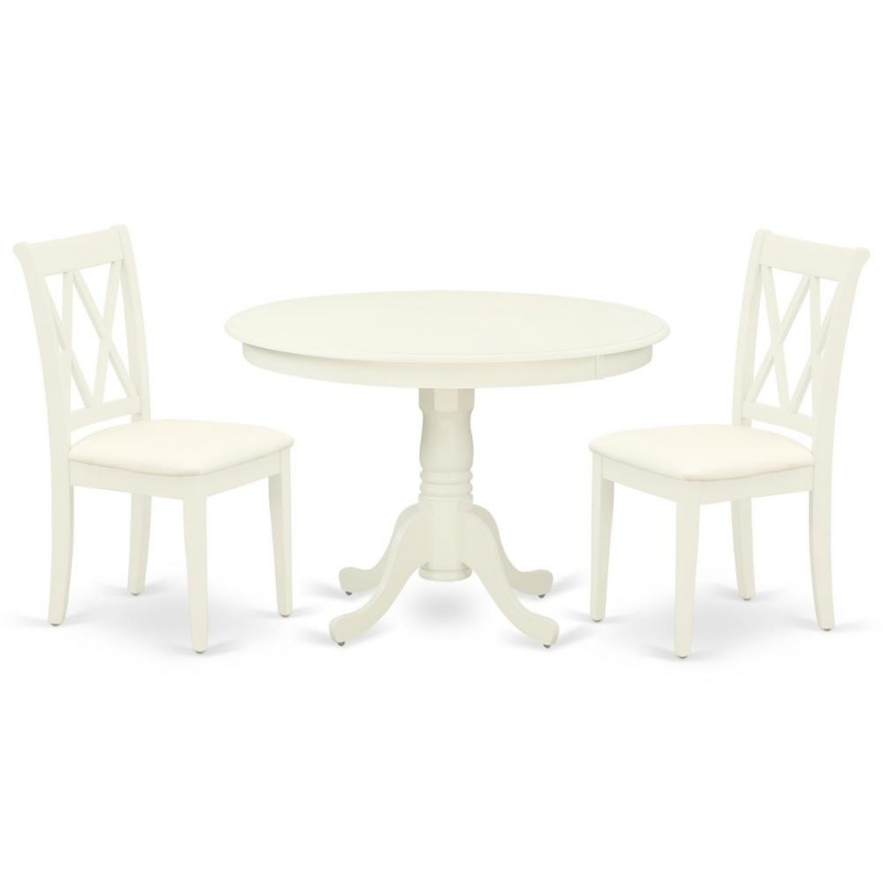 Dining Room Set Linen White, Hlcl3-Lwh-c