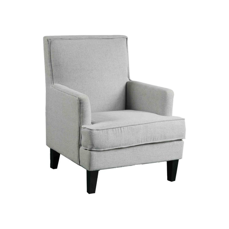 Best Master Furniture Saladin 30" Transitional Fabric Arm Chair In Light Gray