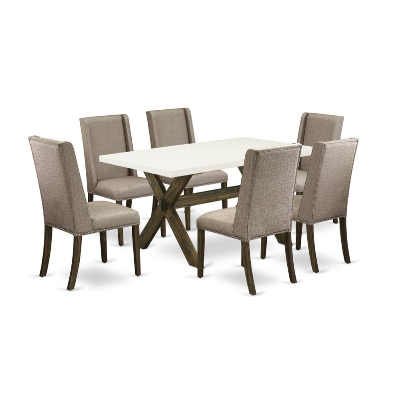 7-Piece Rectangular Dining Table Set