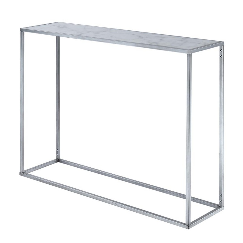 Gold Coast Faux Marble Console Table