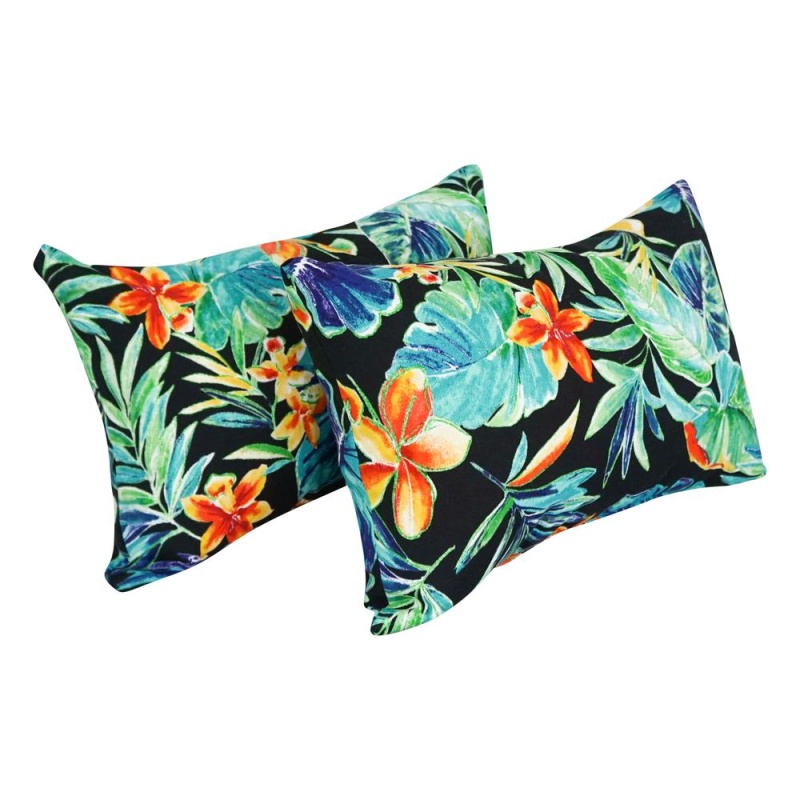 12 X 20-Inch Rectangular Spun Poly Throw Pillows (Set Of 2) 9911-S2-Reo-62