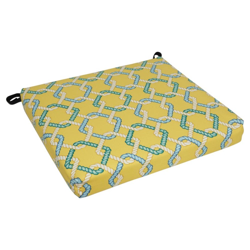 20-Inch by 19-Inch Patterned Outdoor Chair Cushion