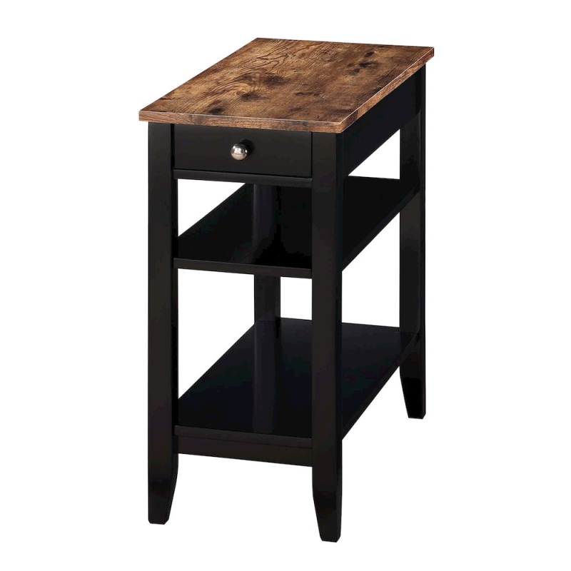 American Heritage 1 Drawer Chairside End Table With Shelves