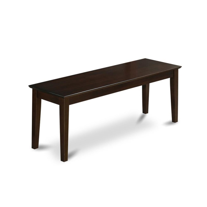 Capri Bench With Wood Seat In Cappuccino