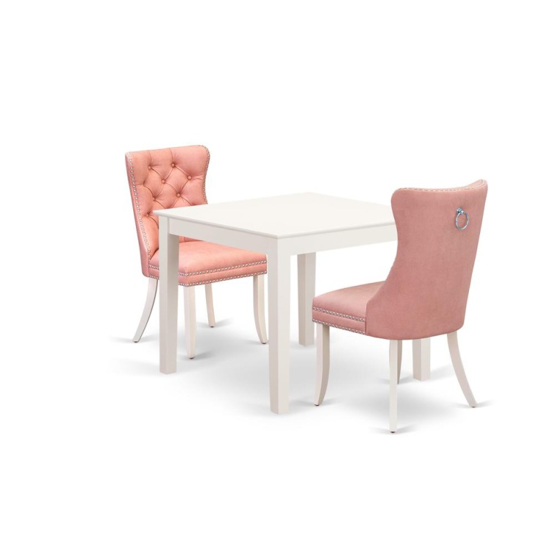 East West Furniture Oxford 3 Piece Dining Room Set