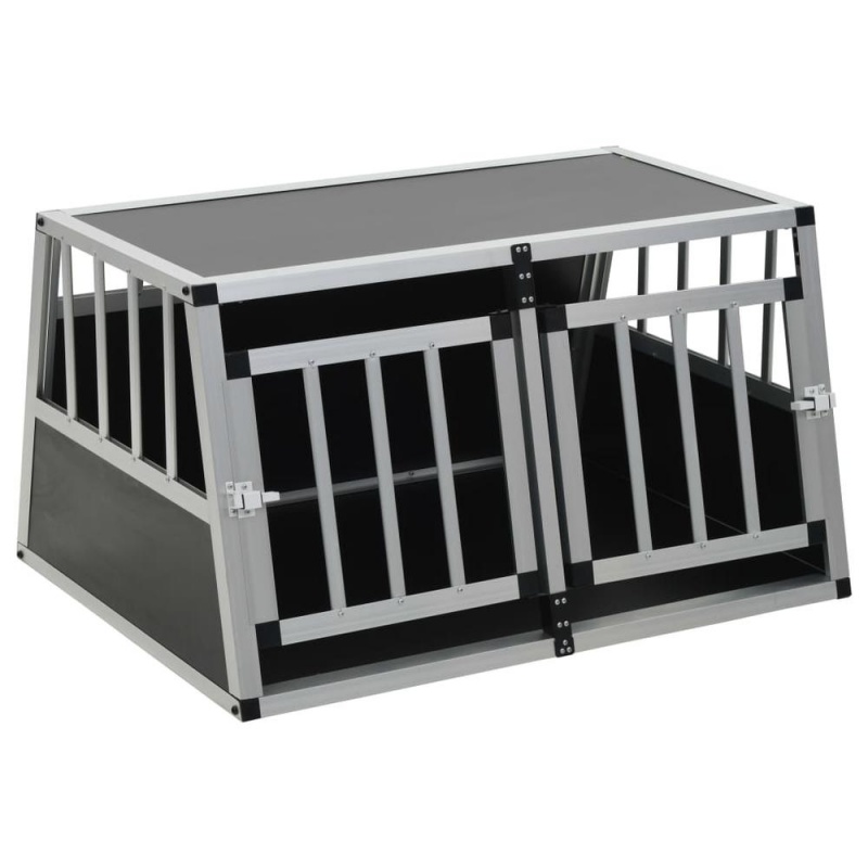 Vidaxl Dog Cage With Double Door 35"X27.2"X19.7"