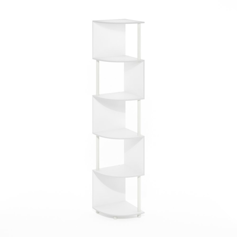 Econ 5-Tier Zigzag Corner Shelf Bookcase