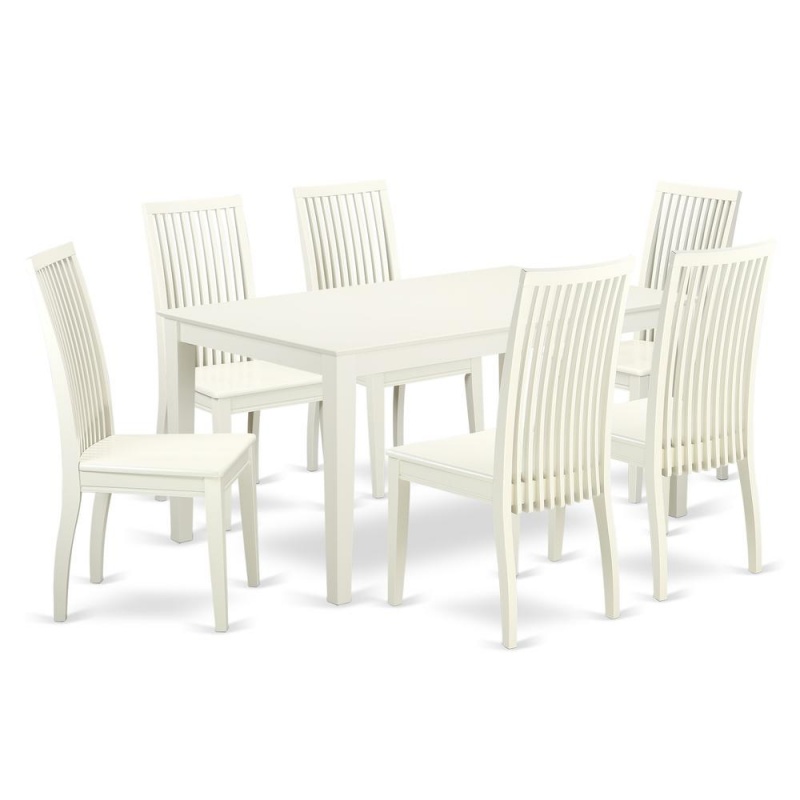 Dining Room Set Linen White, Caip7-Lwh-w
