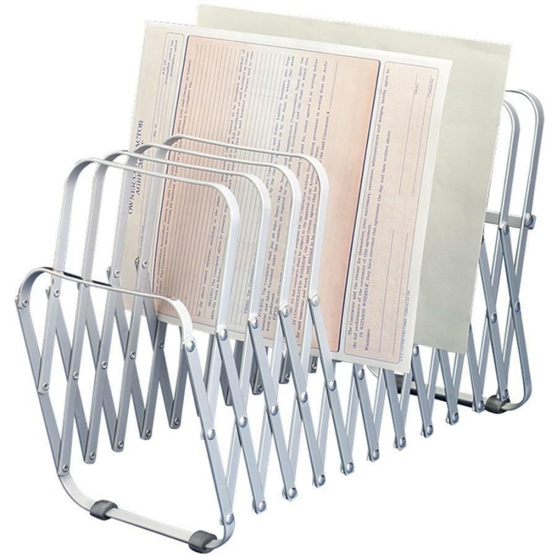 Lee Flexible Expandable Collator/Sorter/File - 24 - 7" Height X 11" Width X 10.5" Depthdesktop - 22% Recycled - Silver - Aluminum - 1 Each