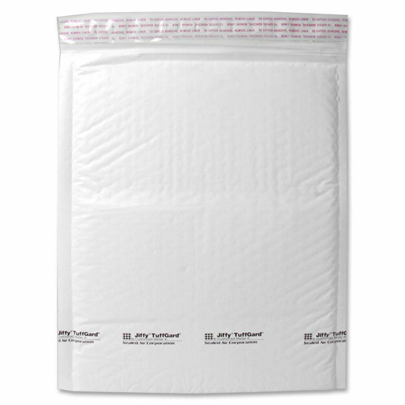 Sealed Air Tuffgard Premium Cushioned Mailers - Bubble - #6 - 12 1/2" Width X 19" Length - Peel & Seal - Poly - 25 / Carton - White