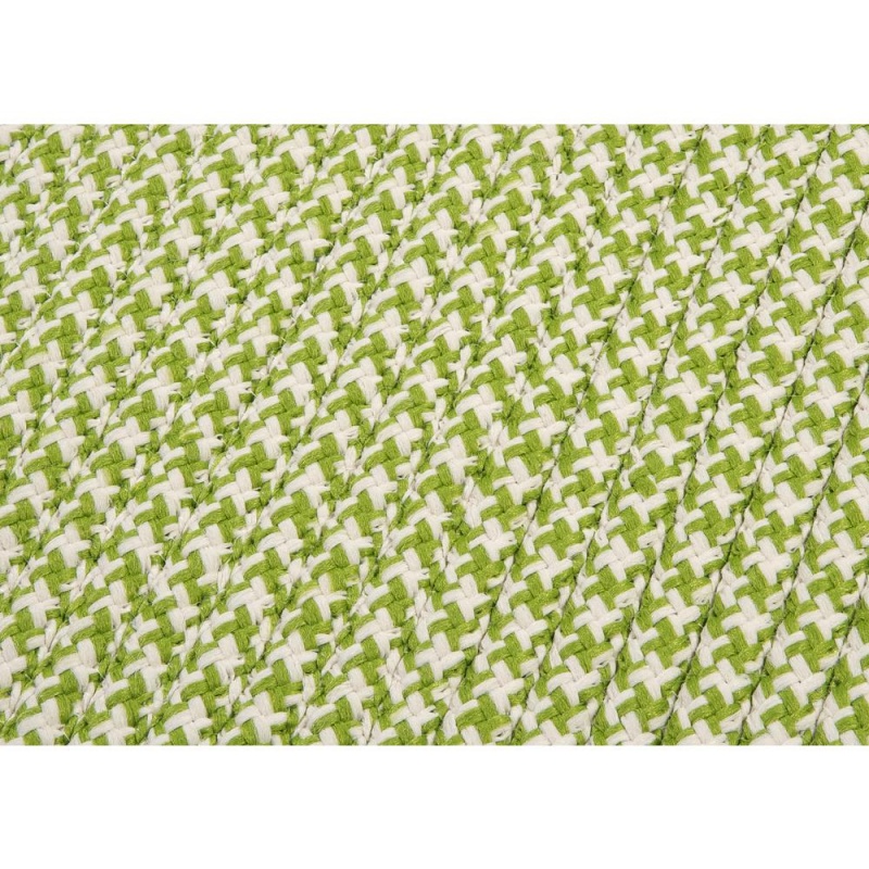 Outdoor Houndstooth Tweed - Lime 8' Square