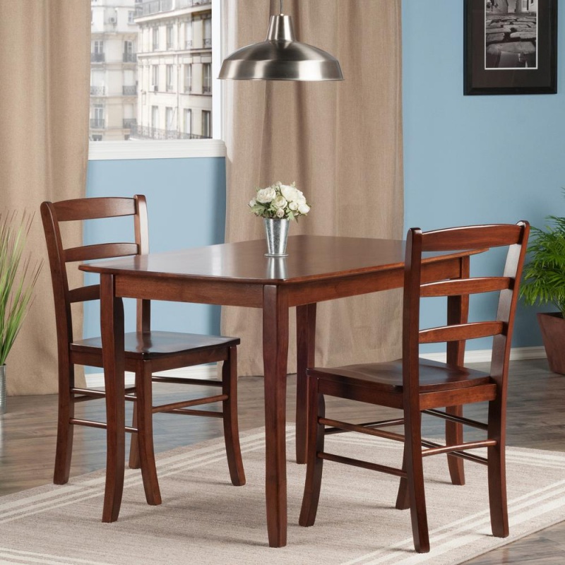 Inglewood 3-Pc Set Dining Table W/ 2 Ladderback Chairs