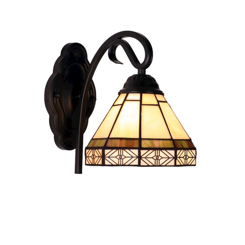 Belle Mission-Style 1-Light Wall Sconce, Blackish Bronze Finish