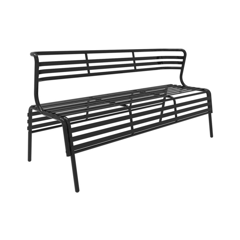 Cogo™ Steel Outdoor/Indoor Bench, Black
