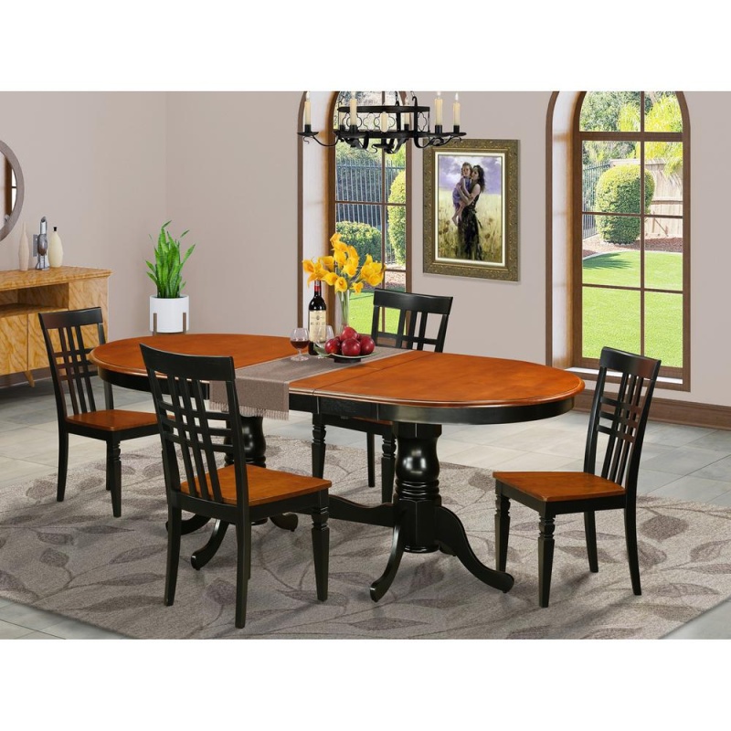 5 Pc Kitchen Table Set With 4 Dining Chairs