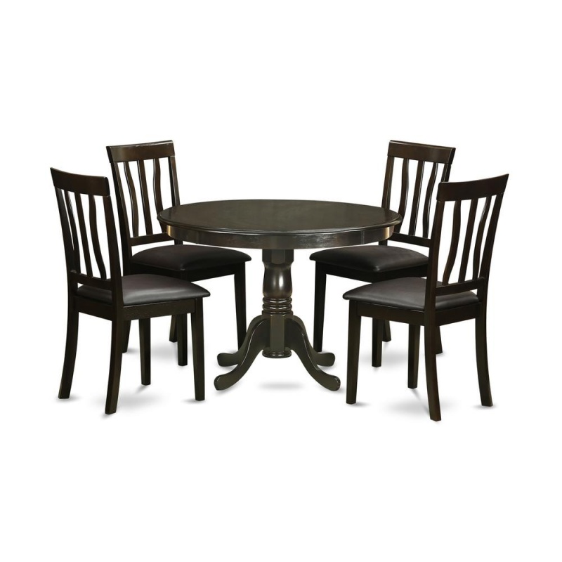 5 Pc Small Kitchen Table And Chairs Set--Small Kitchen Table And 4 Dinette Chairs