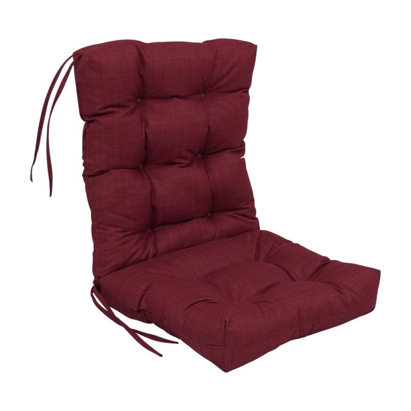 18-Inch By 38-Inch Spun Polyester Solid Outdoor Tufted Chair Cushion