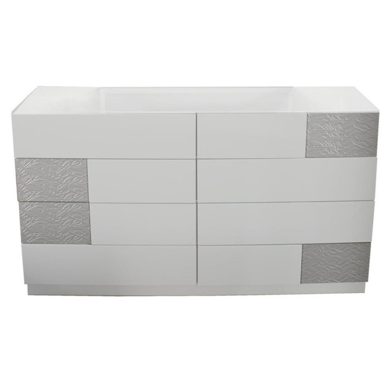 Naple Modern Dresser In Gray/Silver