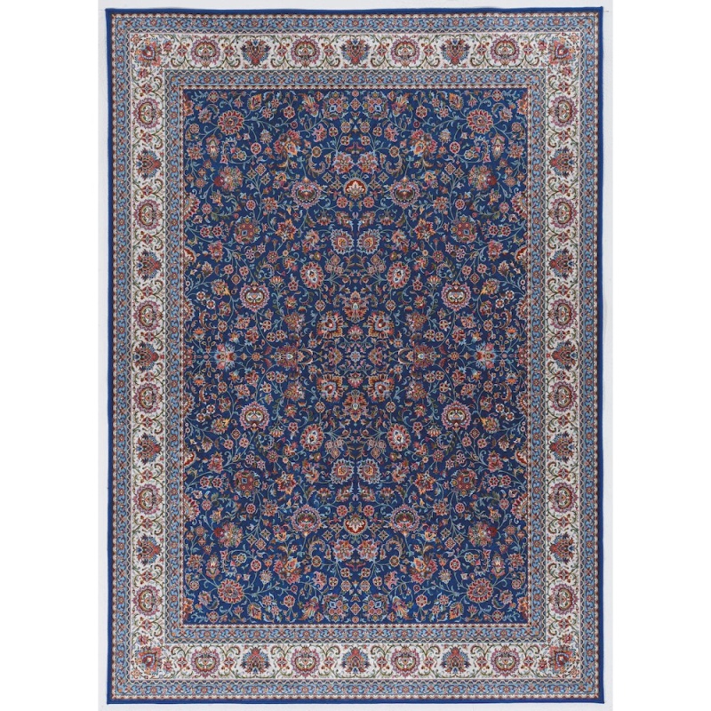 Linon Emerald Ritchie Blue & Ivory 5X7 Rug