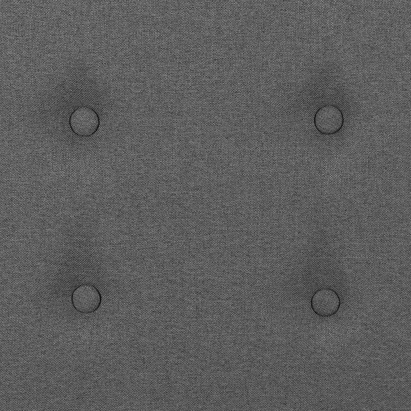 Bristol Metal Tufted Upholstered King Size Headboard In Dark Gray Fabric