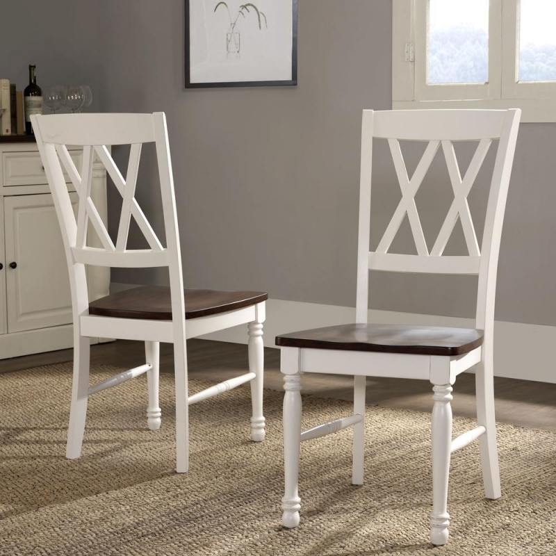 Shelby 2Pc Dining Chair Set Distressed White - 2 Chairs