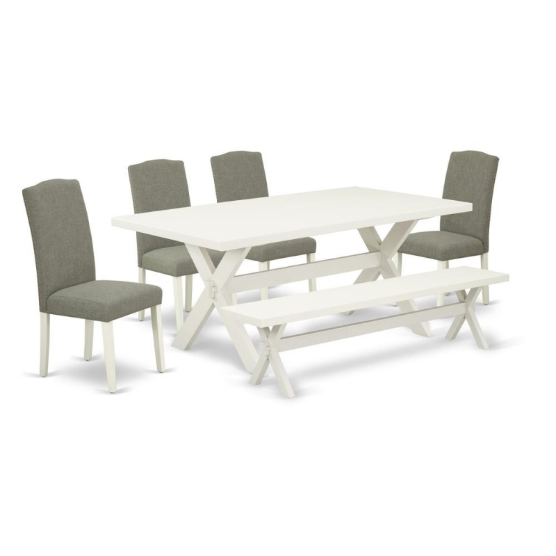 East West Furniture 6-Pc Dinette Table Set