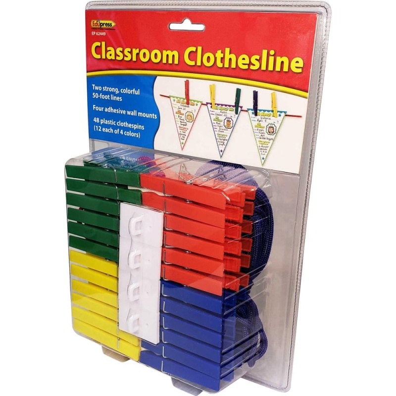 Teacher Created Resources Classroom Clothesline - Classroom, Display, Decoration - 2.30"Height X 7.70"Width X 10.80"Length - 1 / Pack - Multi