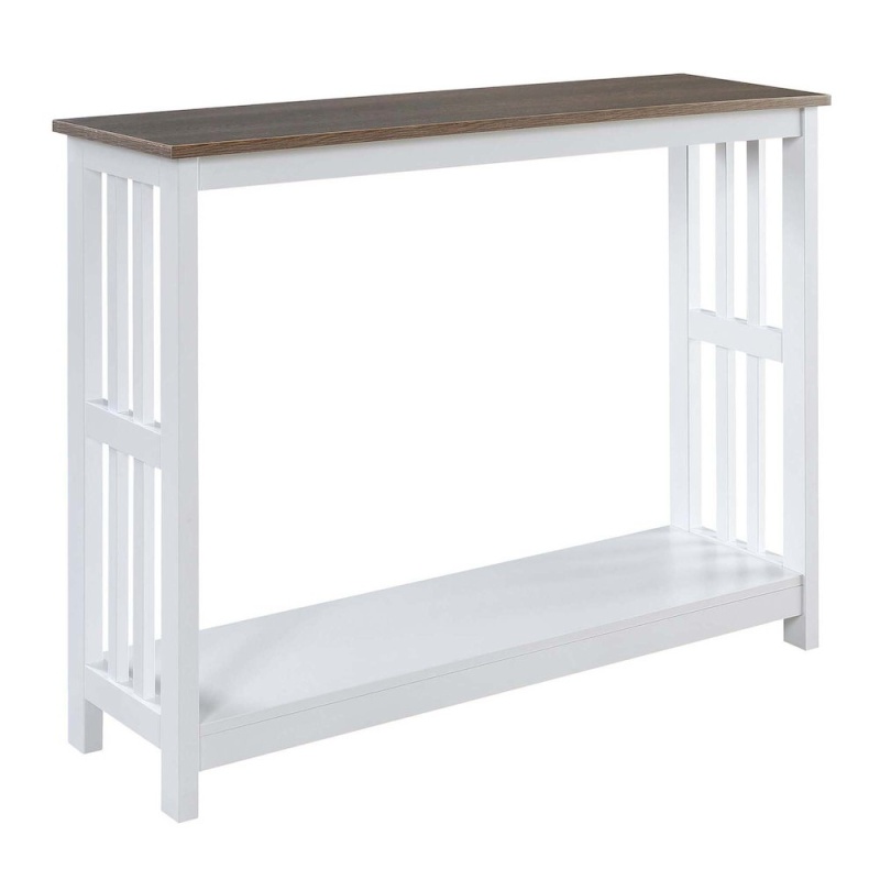 Mission Console Table, Driftwood/White